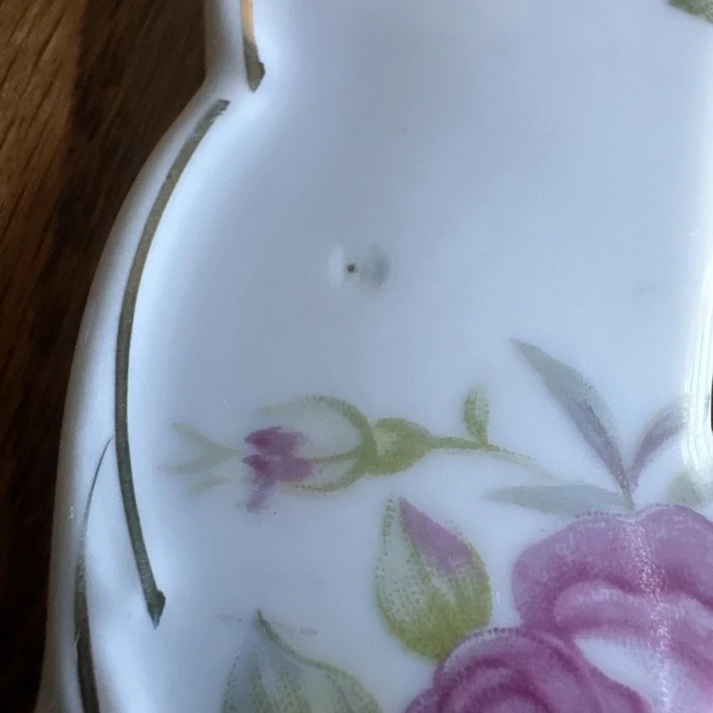 Porcelain Floral Rose Single Toggle Light Switch Plate - Pink